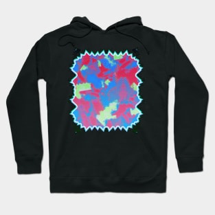 Neon Glitch Fusion - Dazzling Abstract Pop Art Hoodie